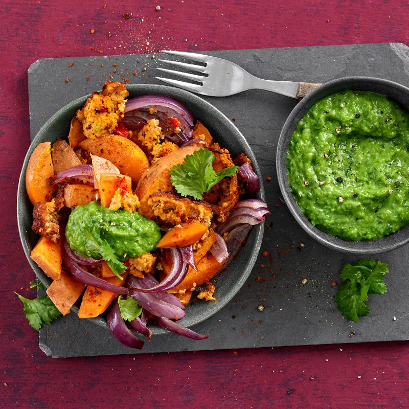 1 25 Suesskartoffeln Vom Blech Mit Erbsendip 1600x1600px 24140eb0