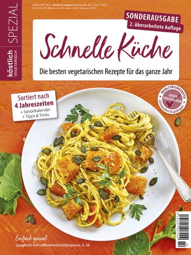 Magazin Koestliche Vegetarisch Sonderheft SCHNELLE KUECHE Neuauflage 2021  Titel Gross 604x805px 296d710b