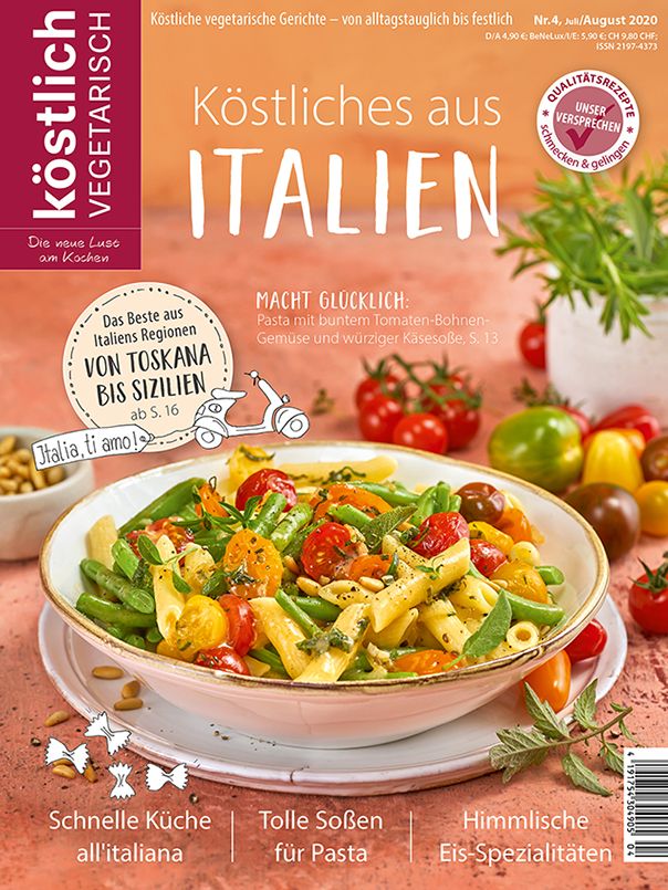 Kochzeitschrift Koestlich Vegetarisch Koestliches Aus Italien Kv 4 2020 Titelseite Gross 72dpi Rgb 604x805px K5 2800ecc1
