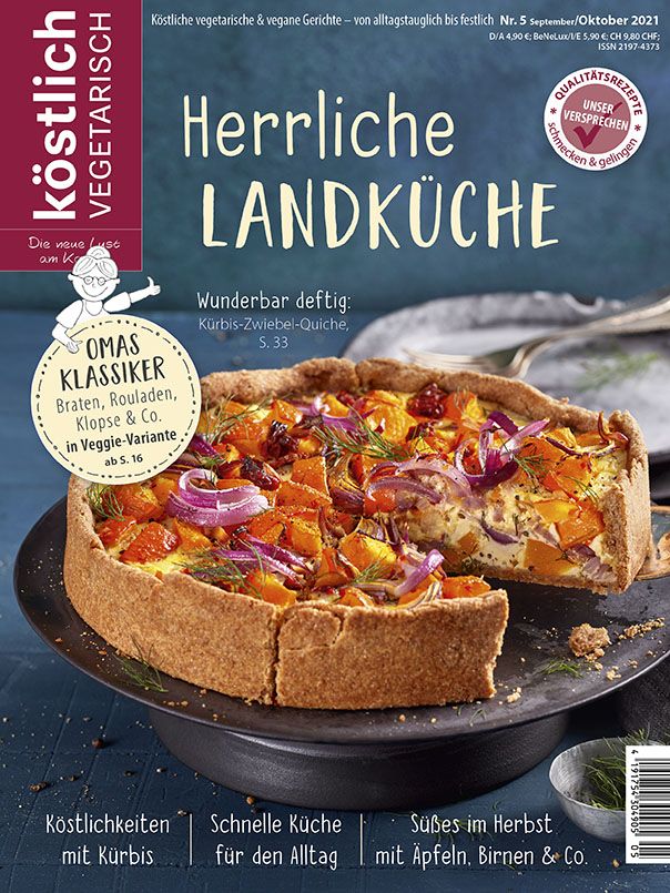 Kochzeitschrift Koestlich Vegetarisch Herrliche Landkueche Kv 5 2021 Titelseite Gross 72dpi Rgb 604x805px K5 Df6355fa