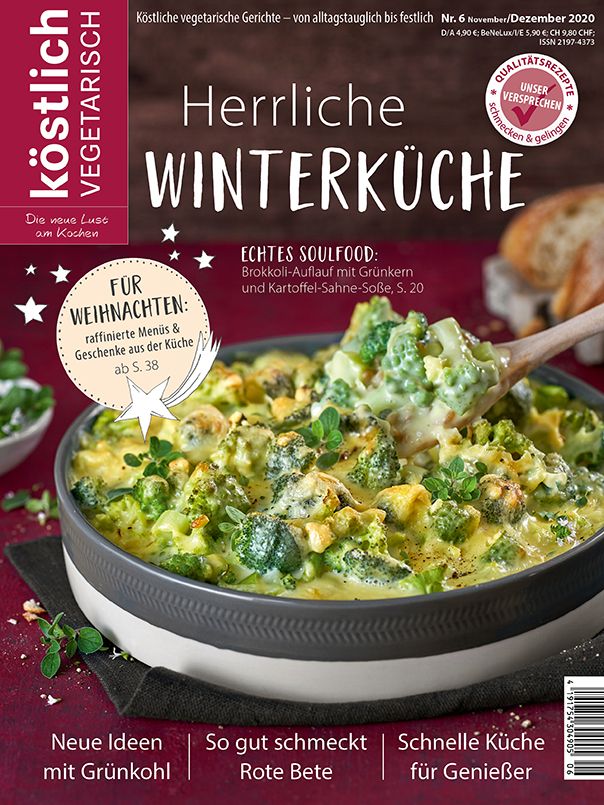Kochzeitschrift Koestlich Vegetarisch Herrliche Winterkueche Kv 6 2020 Titelseite Gross 72dpi Rgb 604x805px K5 2666209b