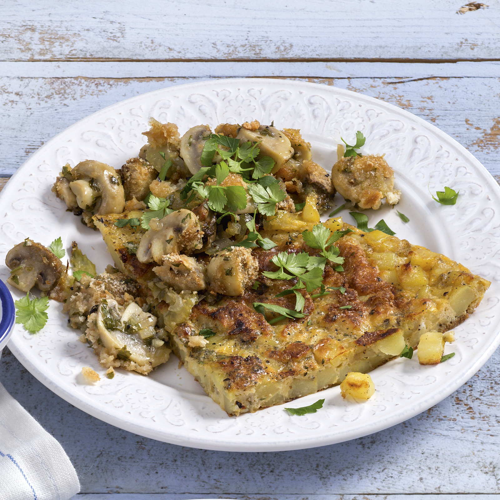 3 16 Kartoffeltortilla Mit Backofen Champignons 1600x1600px