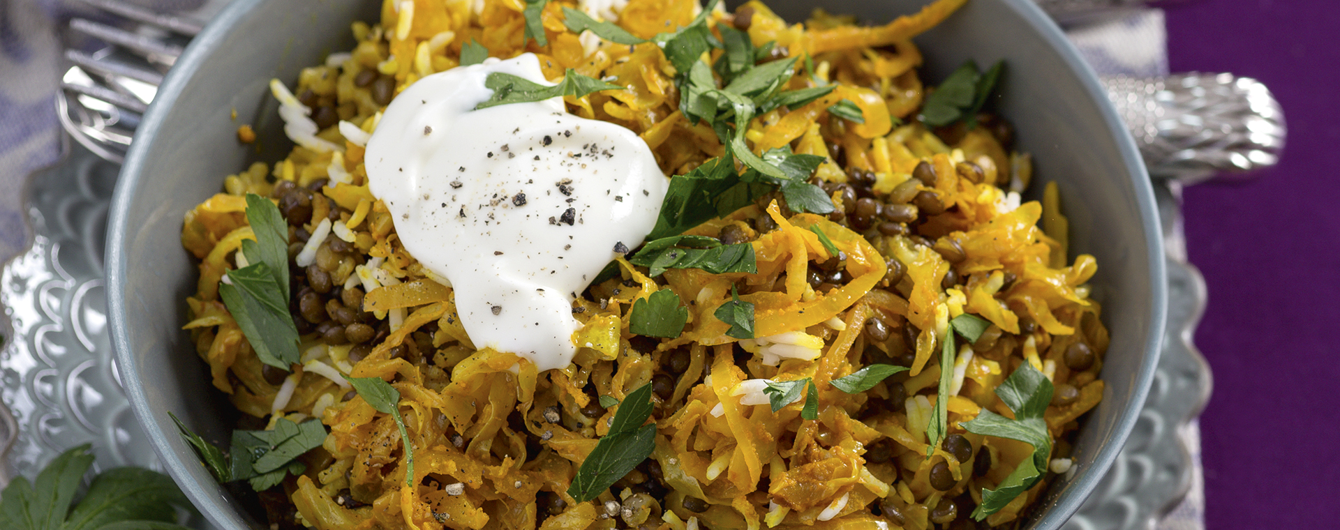 3 16 Linsen Spitzkohl Pfanne Mit Basmatireis 1920x760px