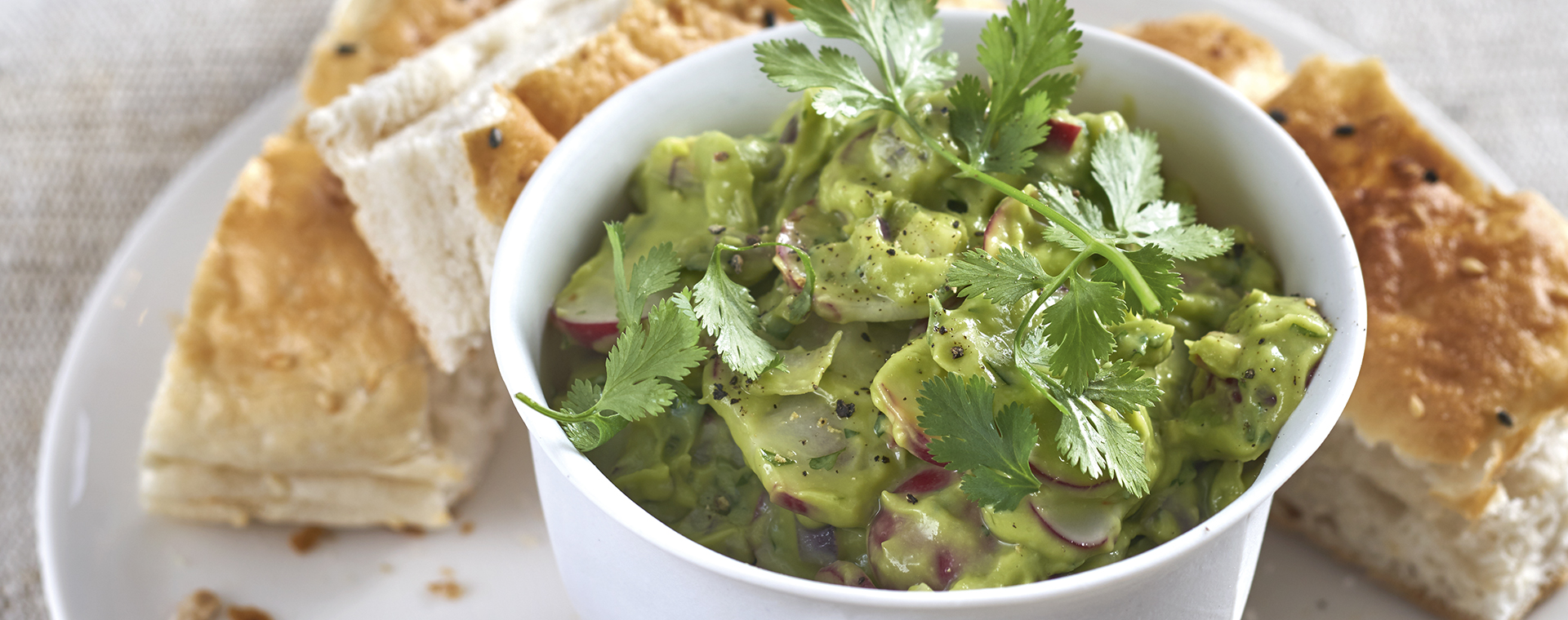 3 17 Radieschen Guacamole Mit Fladenbrot 1920x760px
