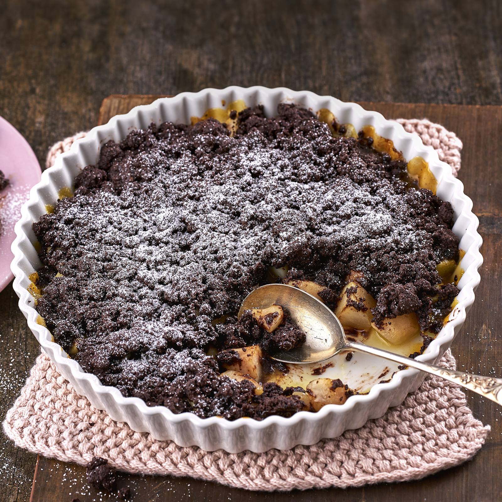 1 19 Birnen Crumble Mit Schoko Orangen Streuseln 1600x1600px