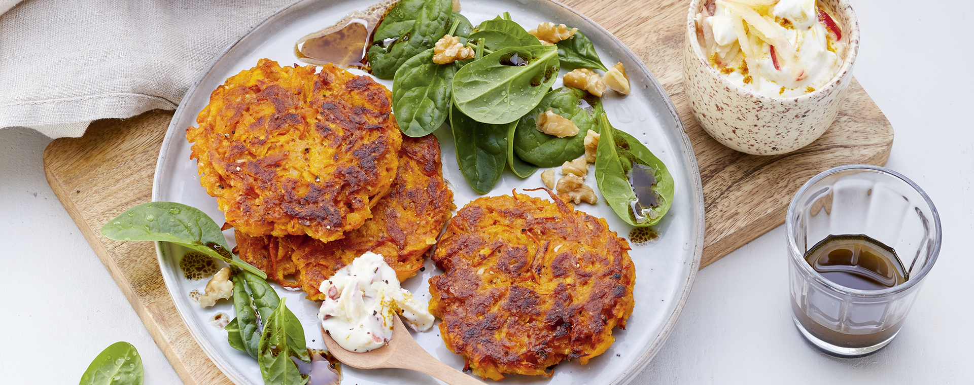 5 19 Kuerbis Roesti Mit Apfel Curry Dip 1920x760px