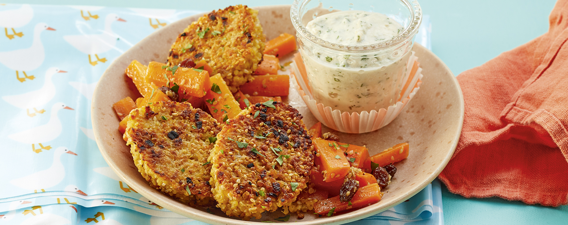 1 20 Knusprige Quinoa Hirse Bratlinge 1920x760px