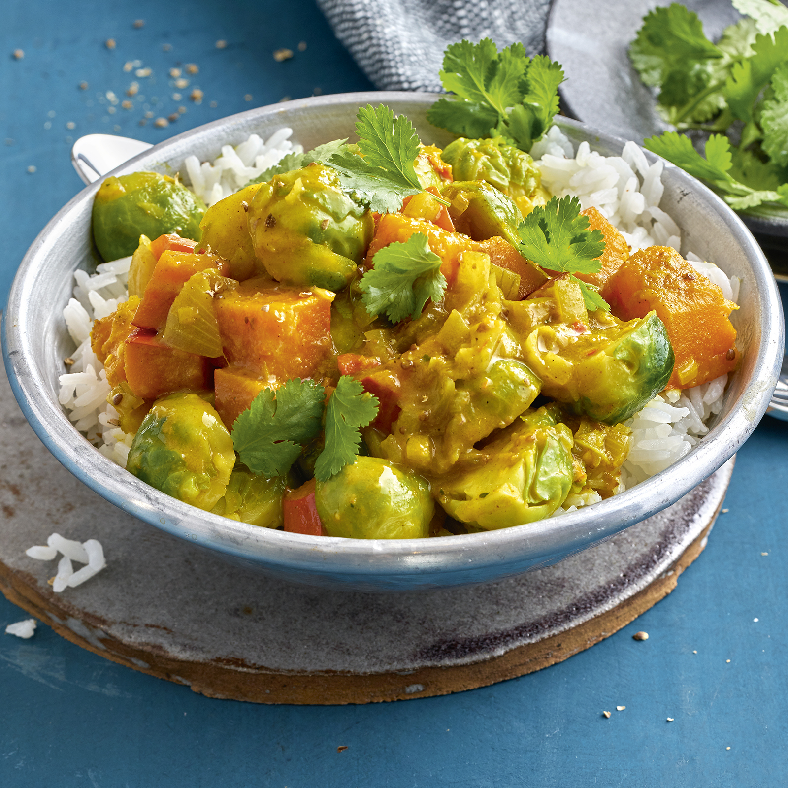 1 20 Rosenkohl Curry Bollywood Mit Basmatireis 1600x1600px