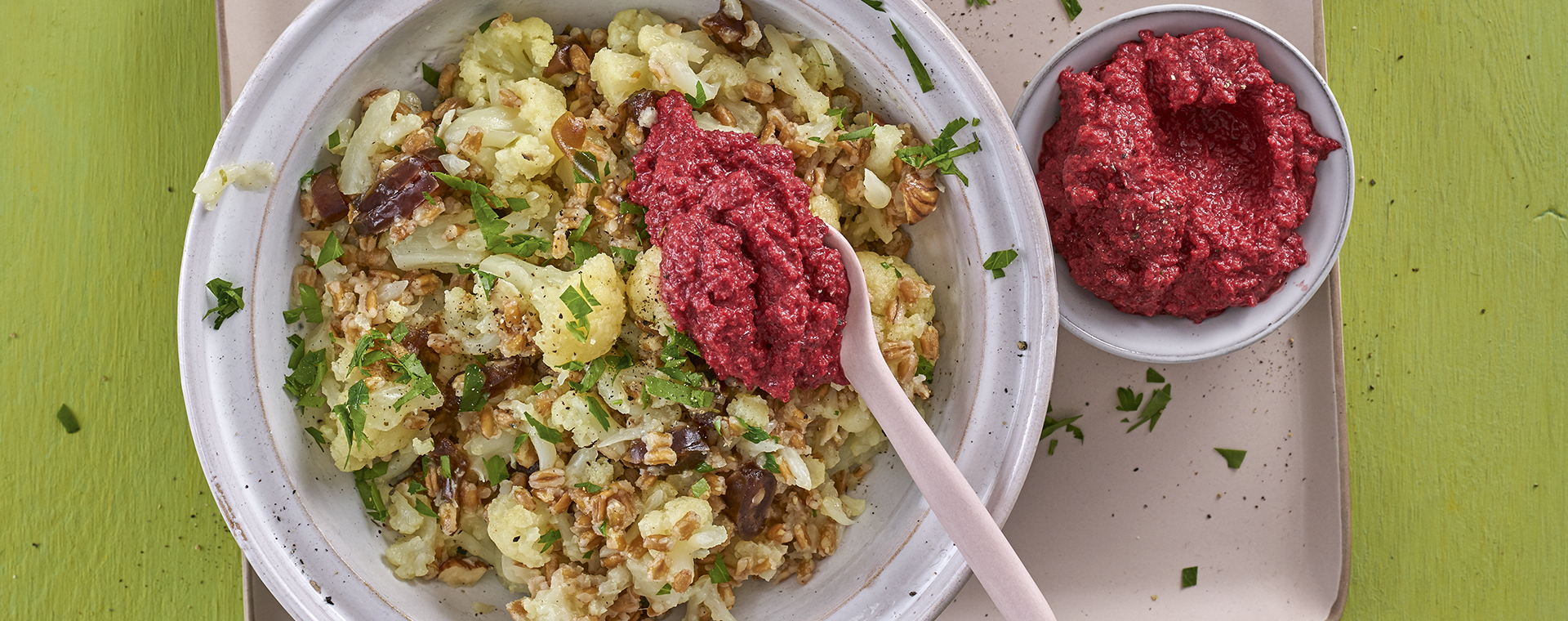 5 20 Dinkel Blumenkohl Pilaw 1920x760px