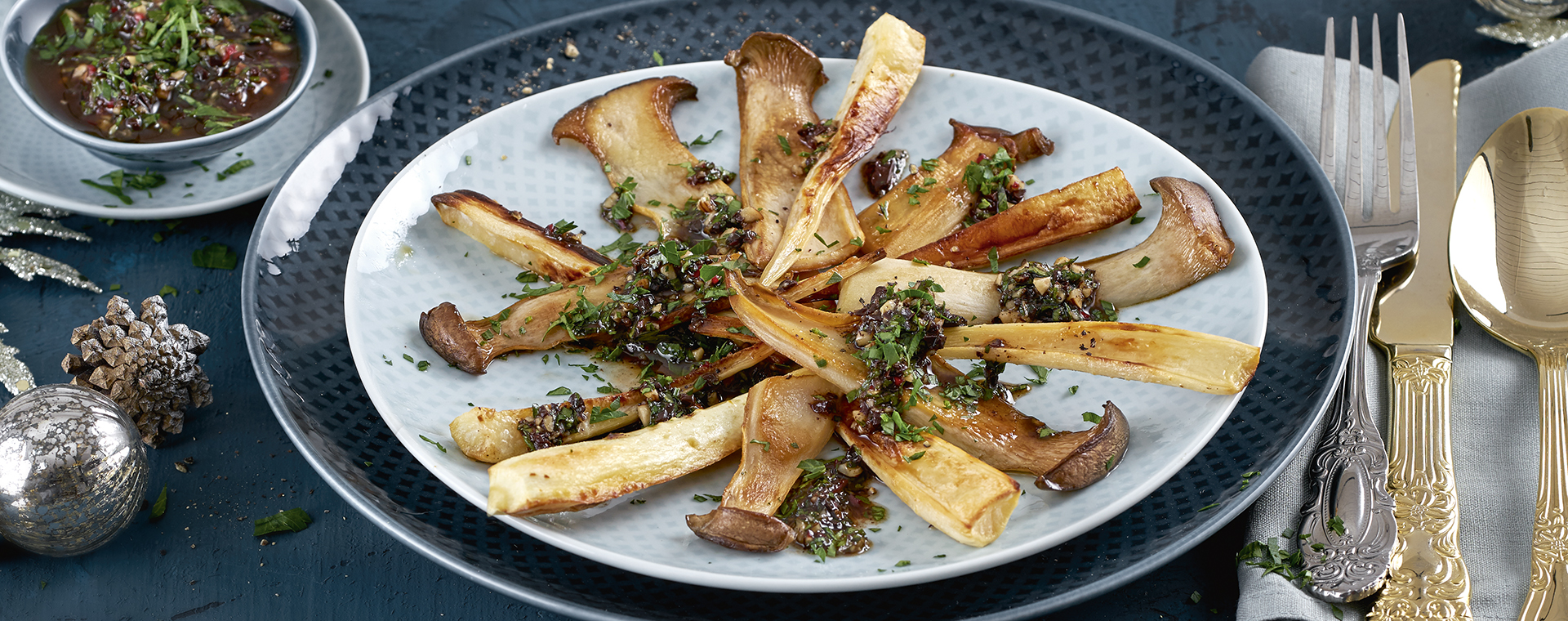 6 20 Gebackene Petersilienwurzeln Und Kraeuterseitlinge 1920x760px