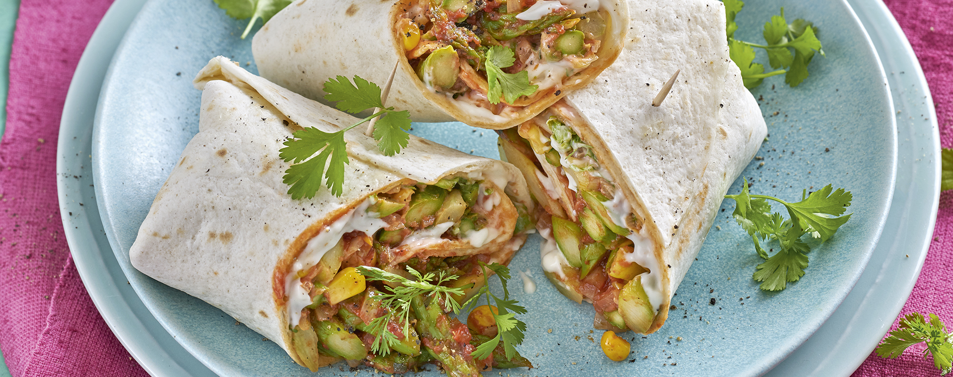 3 21 Burritos Mit Spargelragout Und Knoblauchmayo 1920x760px