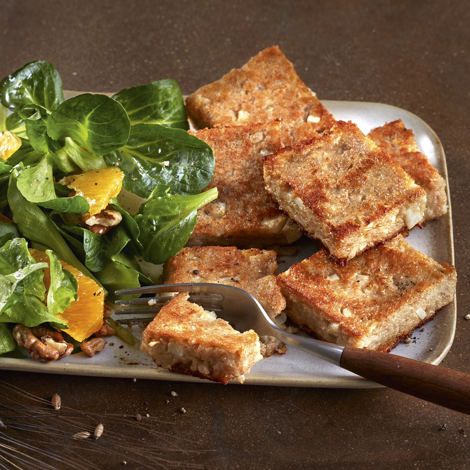 6 21 Griessschnitten Mit Fruchtigem Feldsalat 1600x1600px