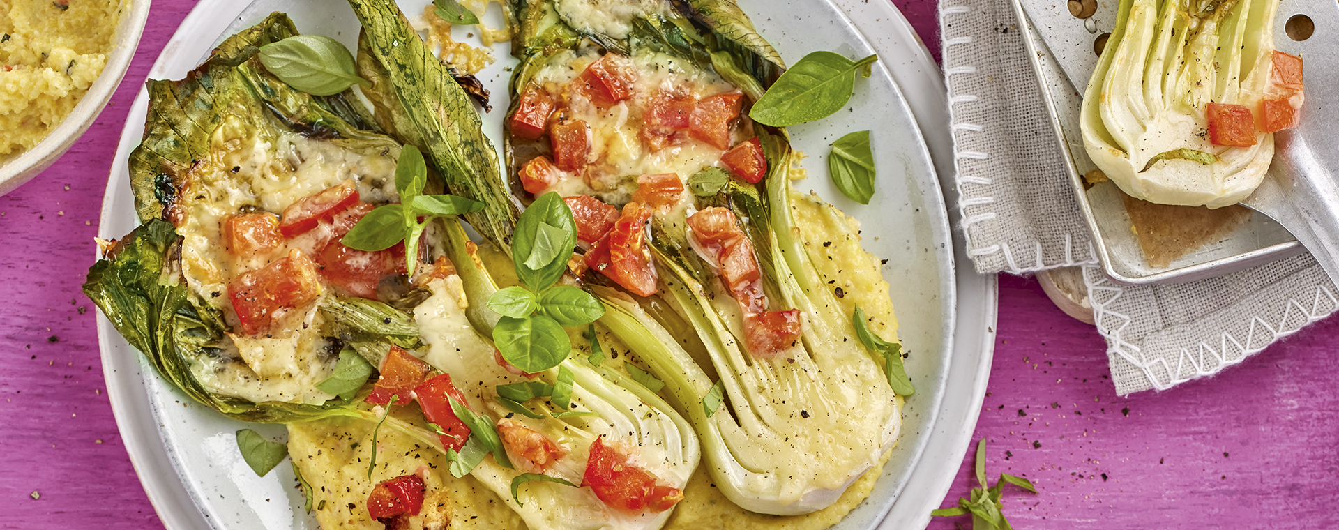 3 22 Gratinierter Pak Choi Mit Basilikumpolenta 1920x760px