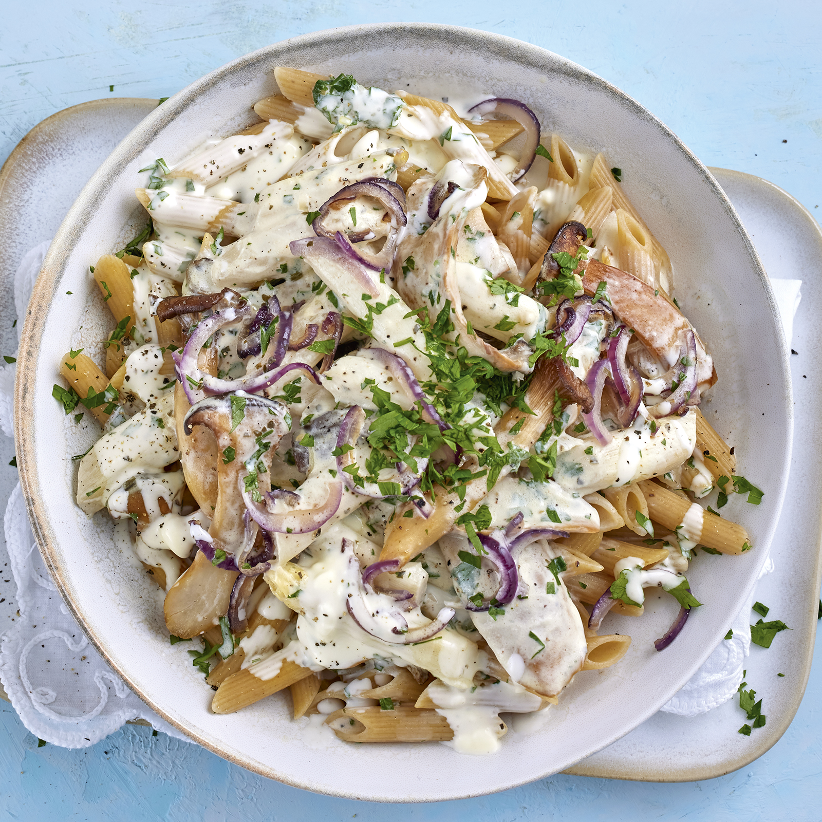 3 22 Nudeln Mit Spargel Pilz Sosse 1600x1600px