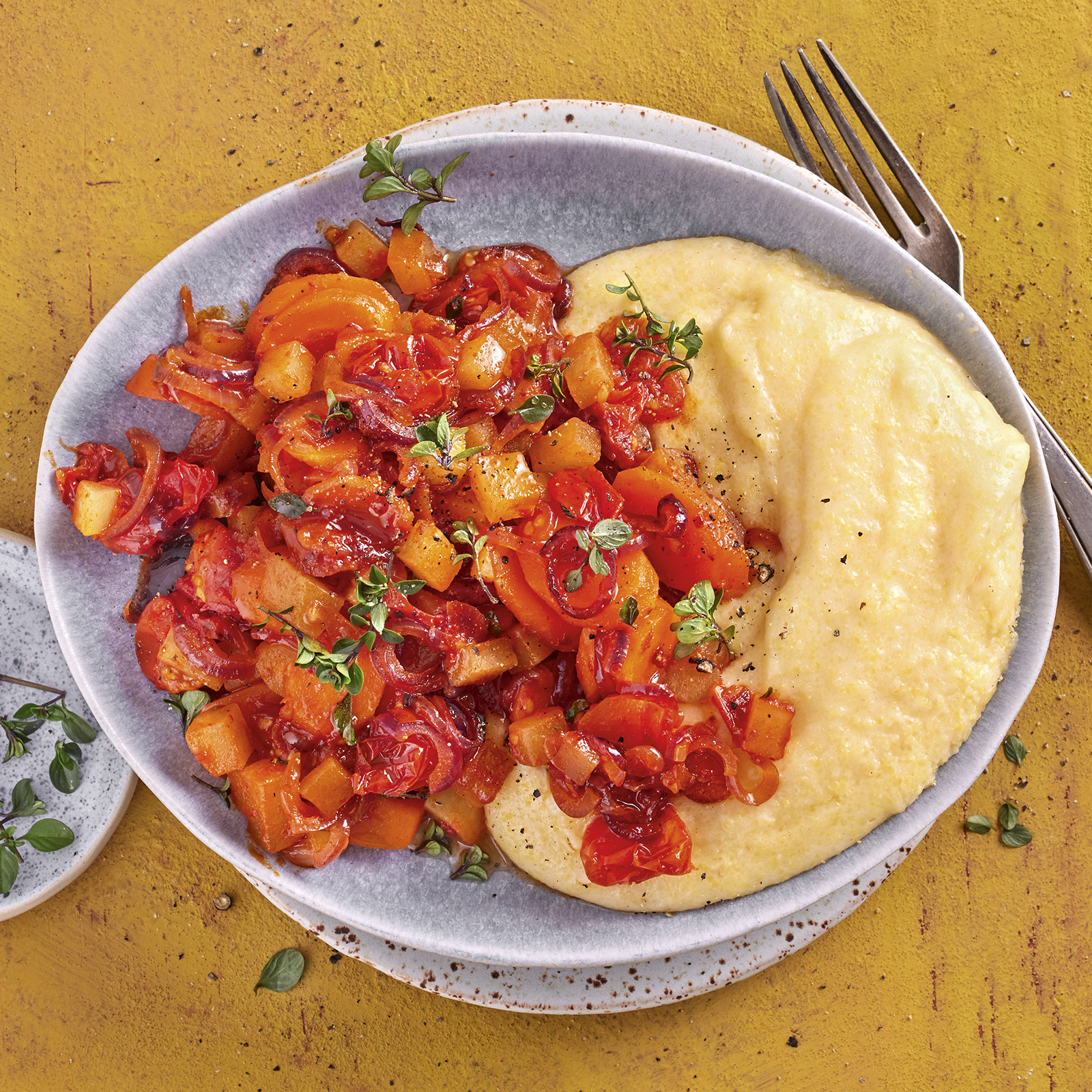 3 22 Sommergemuese Auf Cremiger Polenta 1600x1600px