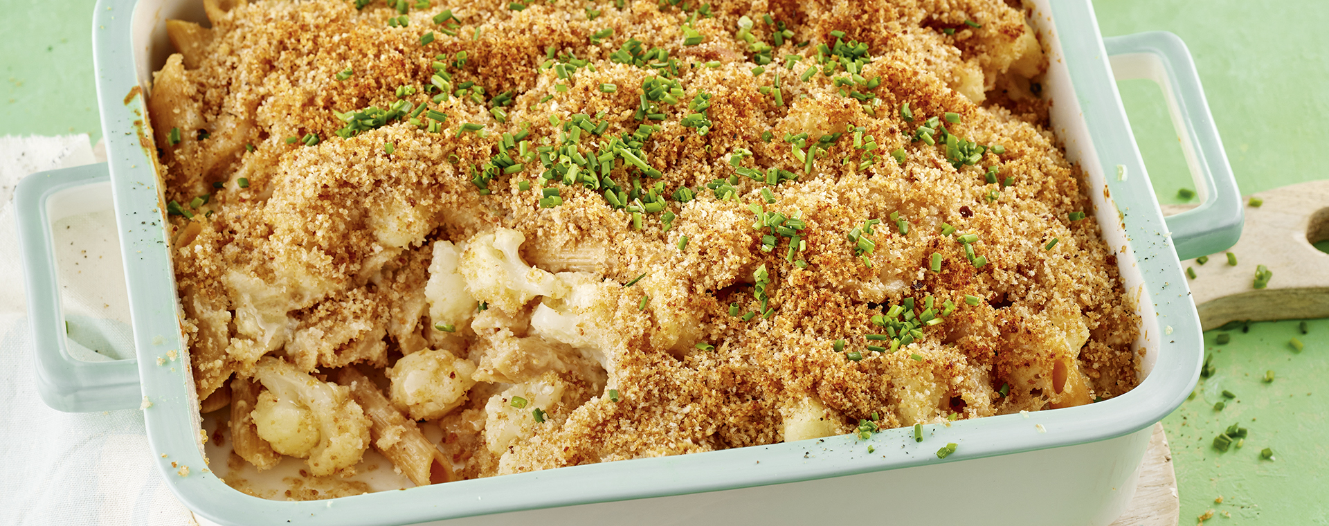 2 23 Blumenkohl Nudel Auflauf Mit Semmelbroeselkruste 1920x760px