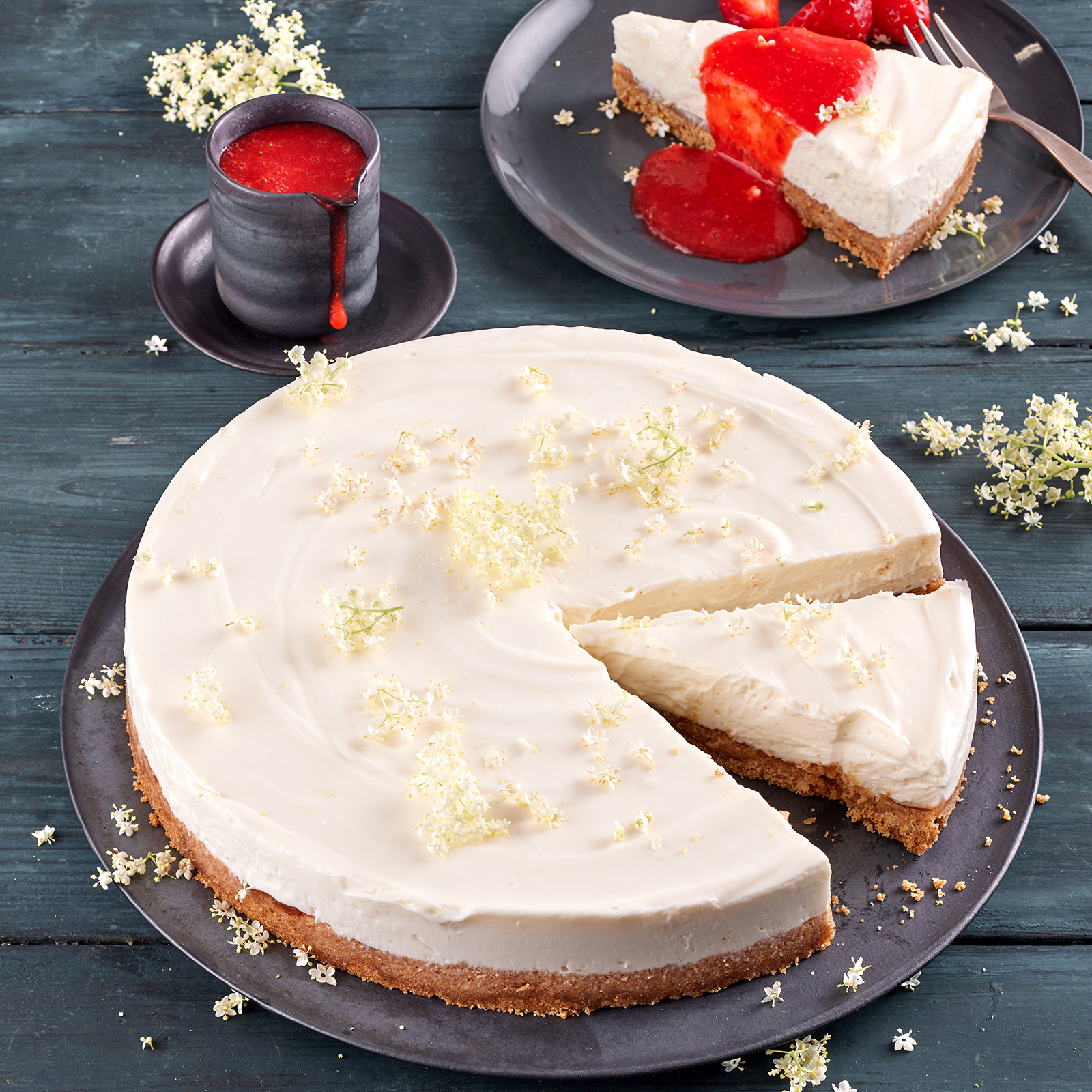 3 24 No Bake Holunderblueten Cheesecake 1600x1600px