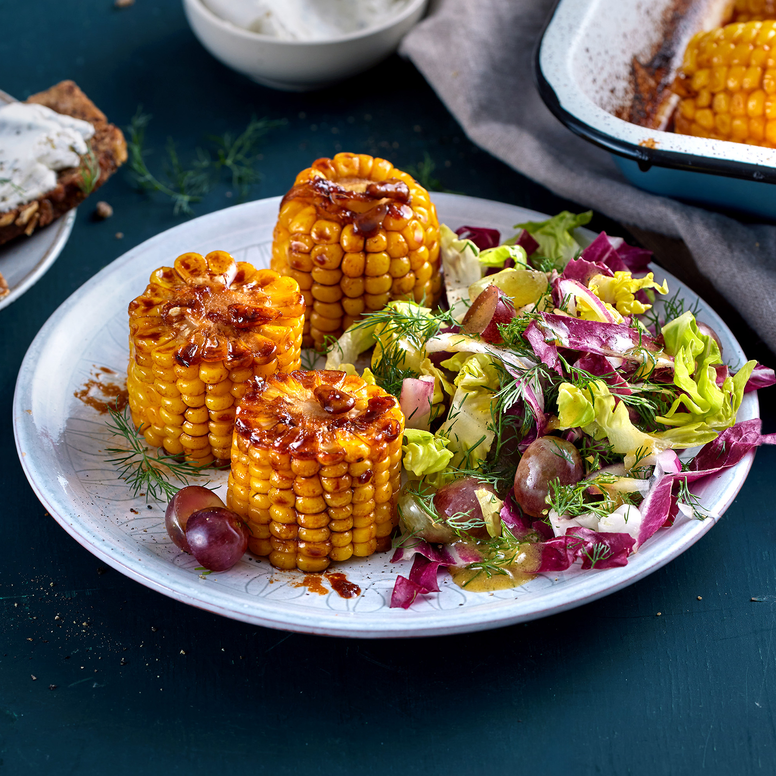 5 24 Marinierte Maiskolben Mit Fruchtigem Blattsalat 1600x1600px